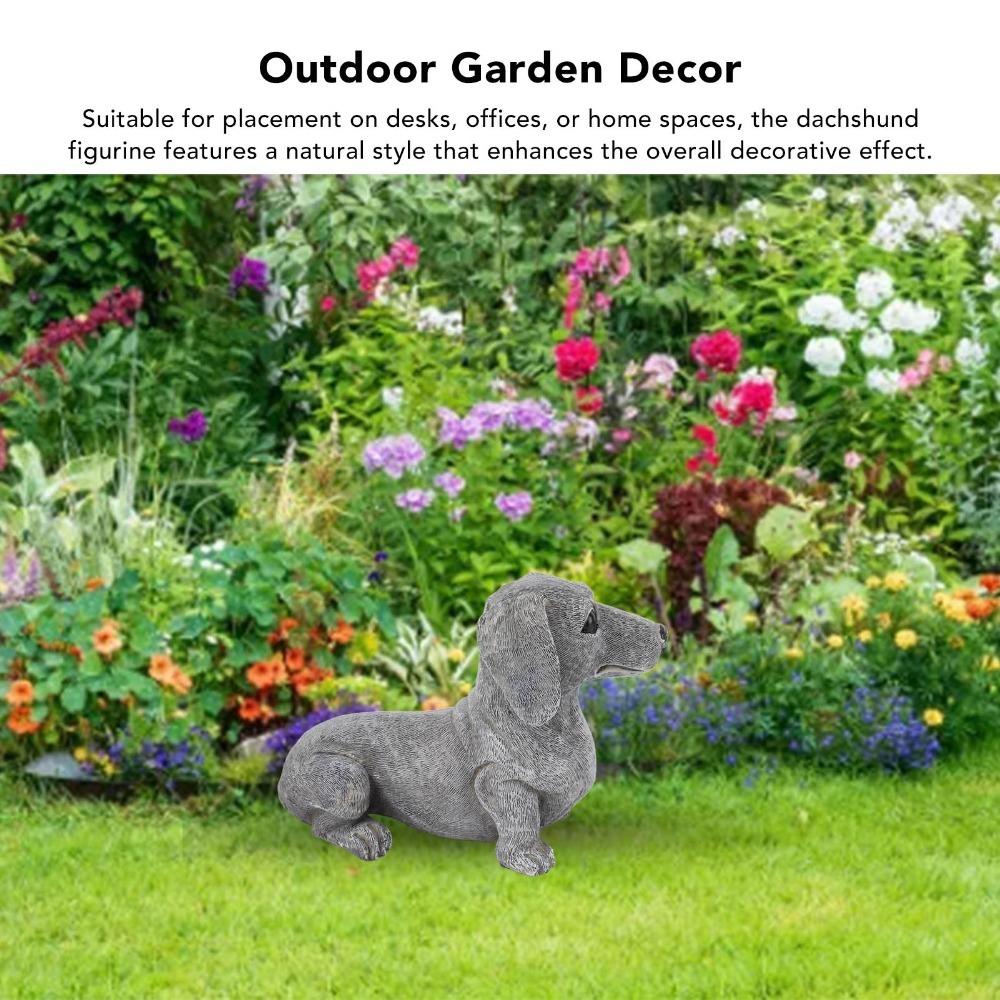 Synthetic Resin Dog Shaped Desktop Ornament Outdoor Yard Animal Statue Courtyard Holiday Layout