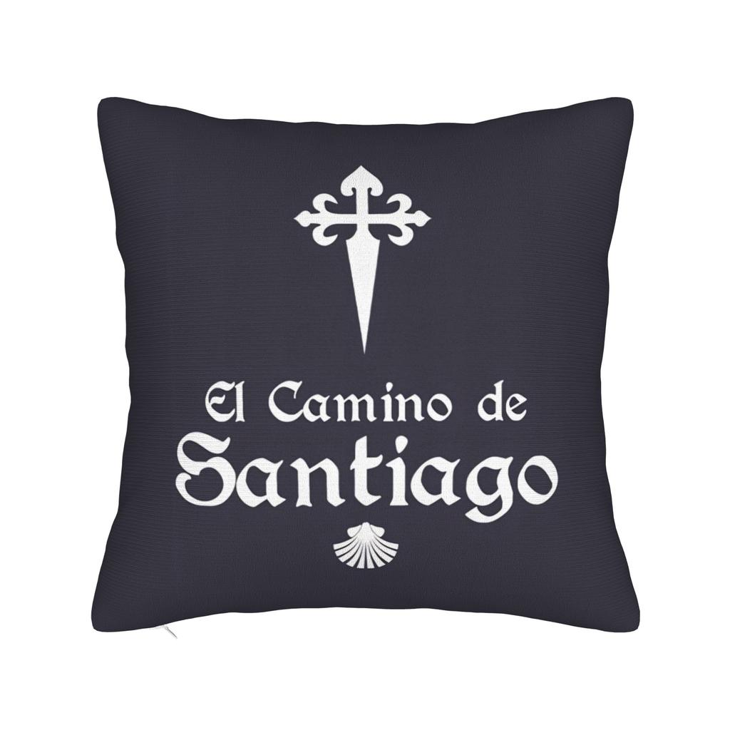 Camino De Santiago Square Pillowcases Polyester Car Shells The Way Movie Cushion Cover Cool Decor Pillow Cover 45*45