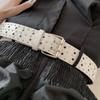 Hole Double Grommet Hole Rivet Y2K Style Belts Men Waist Belts Women Waist Belts Korean Waistbands