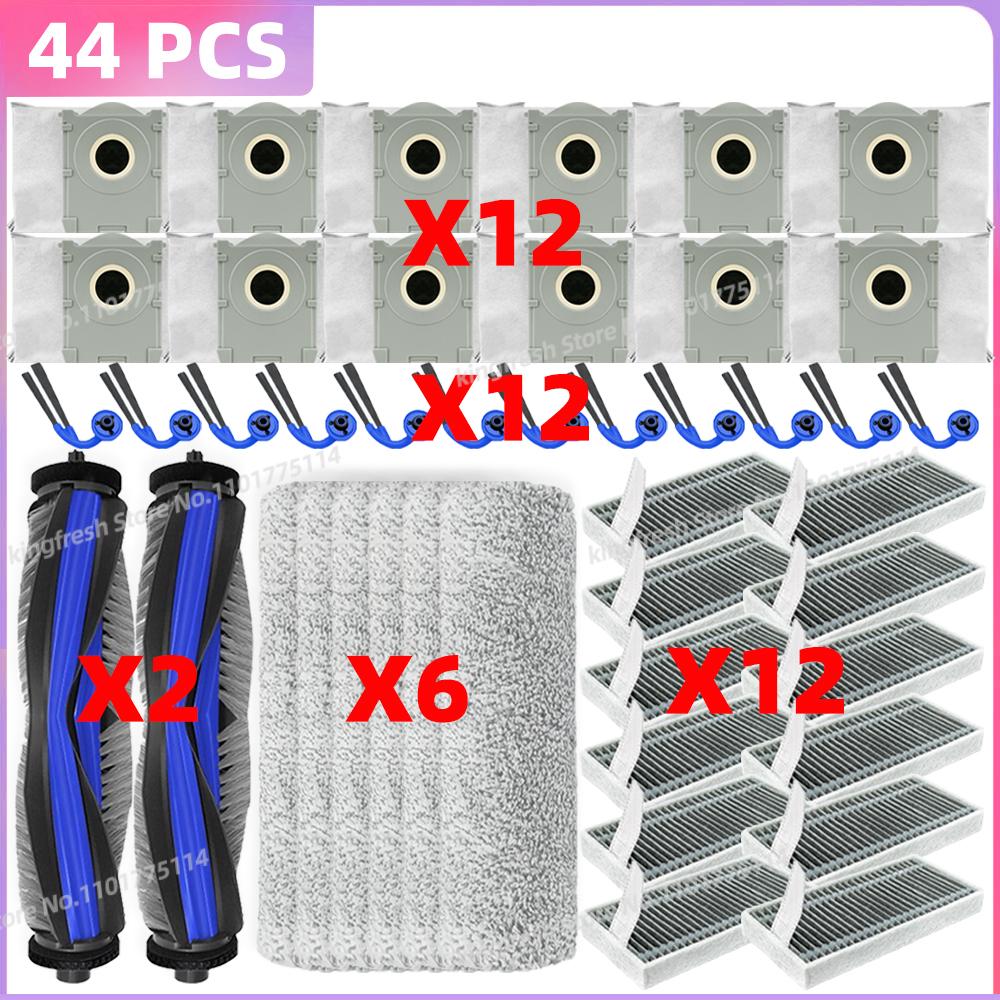 Compatible For ( ECOVACS X9 PRO OMNI, YEEDI S16 PLUS ) Vacuum Parts Main Brush Filter Roller Mop Cloth Dust Bag Accessories