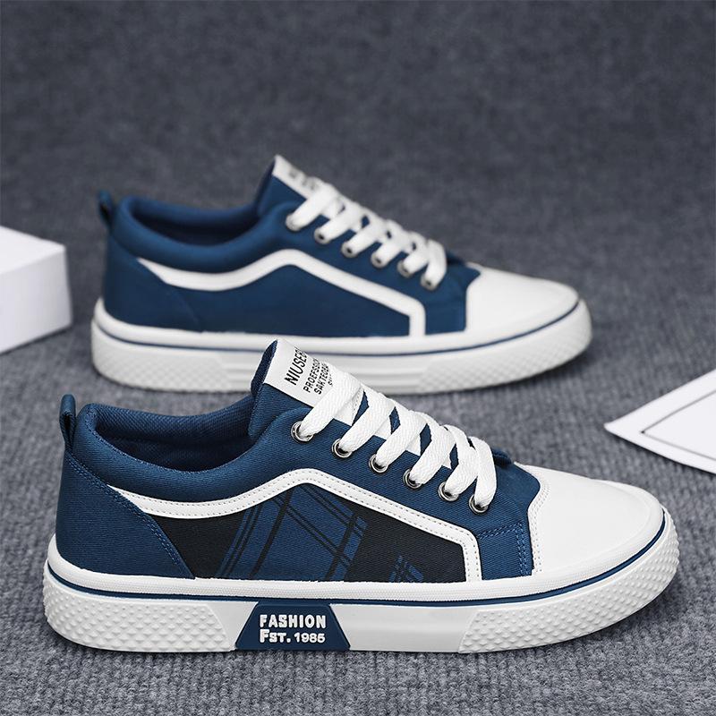 Мужская обувь Классика Низкие парусиновые туфли Дышащая повседневная обувь Молодежная студенческая обувь для скейтборда Нескользящие кроссовки для мужчин Большой размер