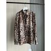 Animal Print Shirt for Women Autumn Basic Leopard Print Button-down Long-sleeved Shirt