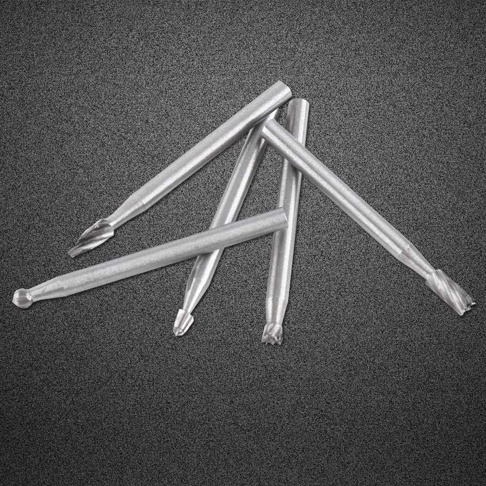 10 шт. фрезы из быстрорежущей стали, вращающиеся напильники, набор инструментов для резьбы по дереву, хвостовик 18 дюймов