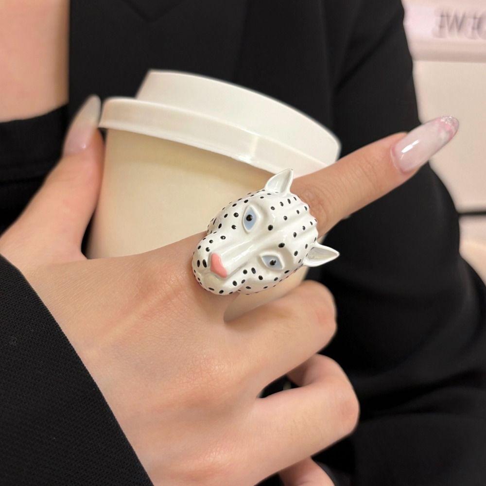 Adjustable Drip Ring Metal Animal Ring Exaggerated Irregular Opening Ring Gifts for Women Girl