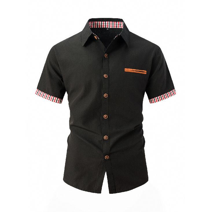 Летняя новая быстросохнущая рубашка поло с лацканами и карманом на пуговицах для мужчин, спортивная рубашка поло для фитнеса и повседневной работы, облегающая рубашка