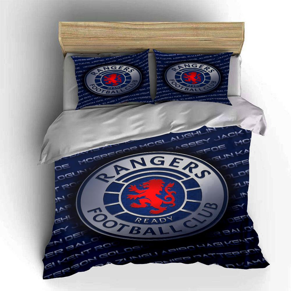 Rangers Football Club Bedding Set Bedding Duvet Cover Set Duvet Cover Pillowcases (1 * Duvet Cover 2 * Pillowcases, without duvet insert)