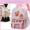 School Childrens Bag Cartoon Capybara Pattern Ergonomic Kindergarten Shoulder