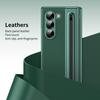 ZFOLD7: Пружинный слот для ручки и чехол для стилуса для Samsung Z Fold 6/5/4/3 с гальванической кожаной отделкой