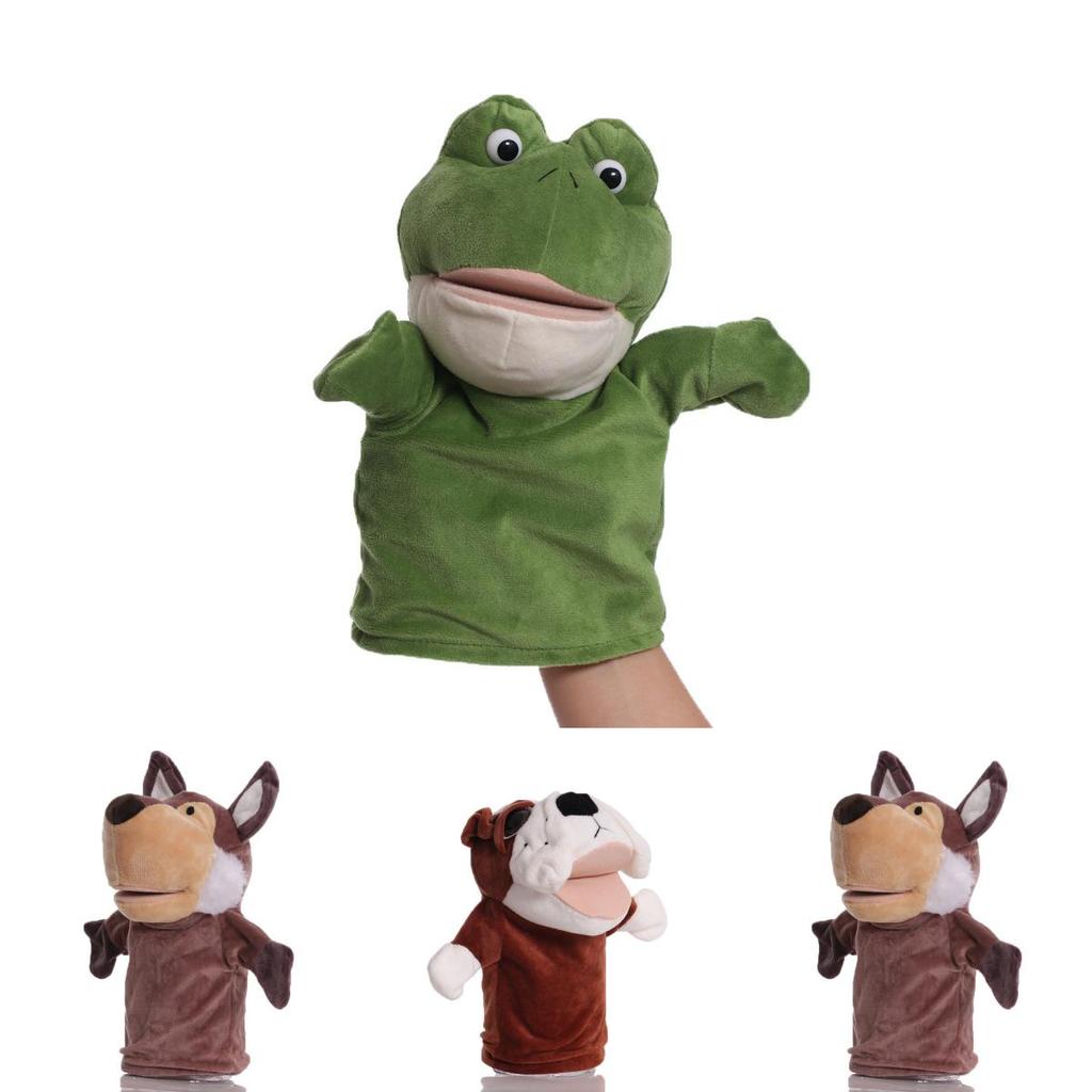 Очаровательная плюшевая игрушка-рукавичка для детей с интерактивным подвижным ртом и мягкой текстурой