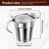 450ML Sauce Dispenser Double Insulated Sauce Gravy Boat Stainless Steel Vinaigrette Pot with Hinged Lid for Restaurant Household