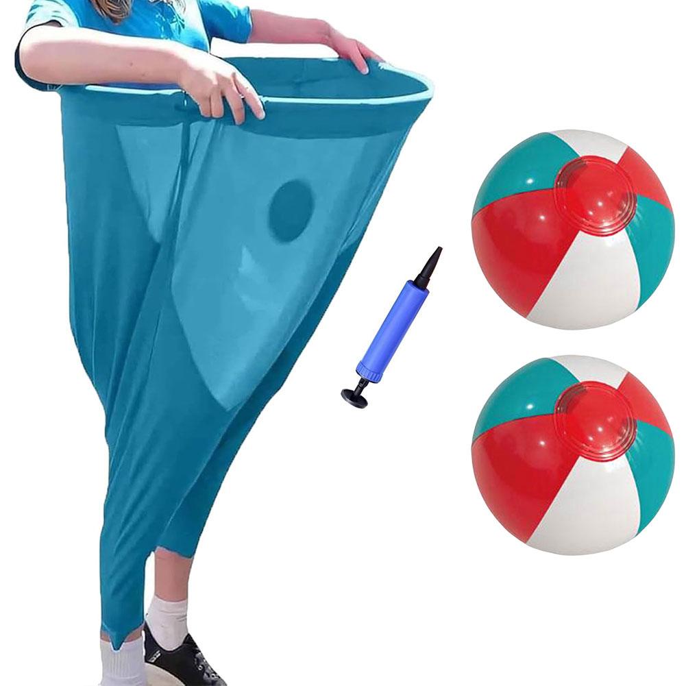 Набор для игры во дворе «Бабушкины трусы» с 2 прыгучими мячами и 1 воздушным насосом, игра для семейного воссоединения на поле, игрушки для метания для детей и взрослых