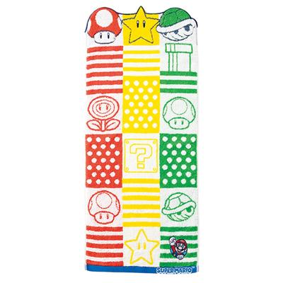 Marushin Face Nintendo Chambre Organic Antibacterial and 4485017100 Towel, Mario, Mario, 100% Cotton, Deodorizing,