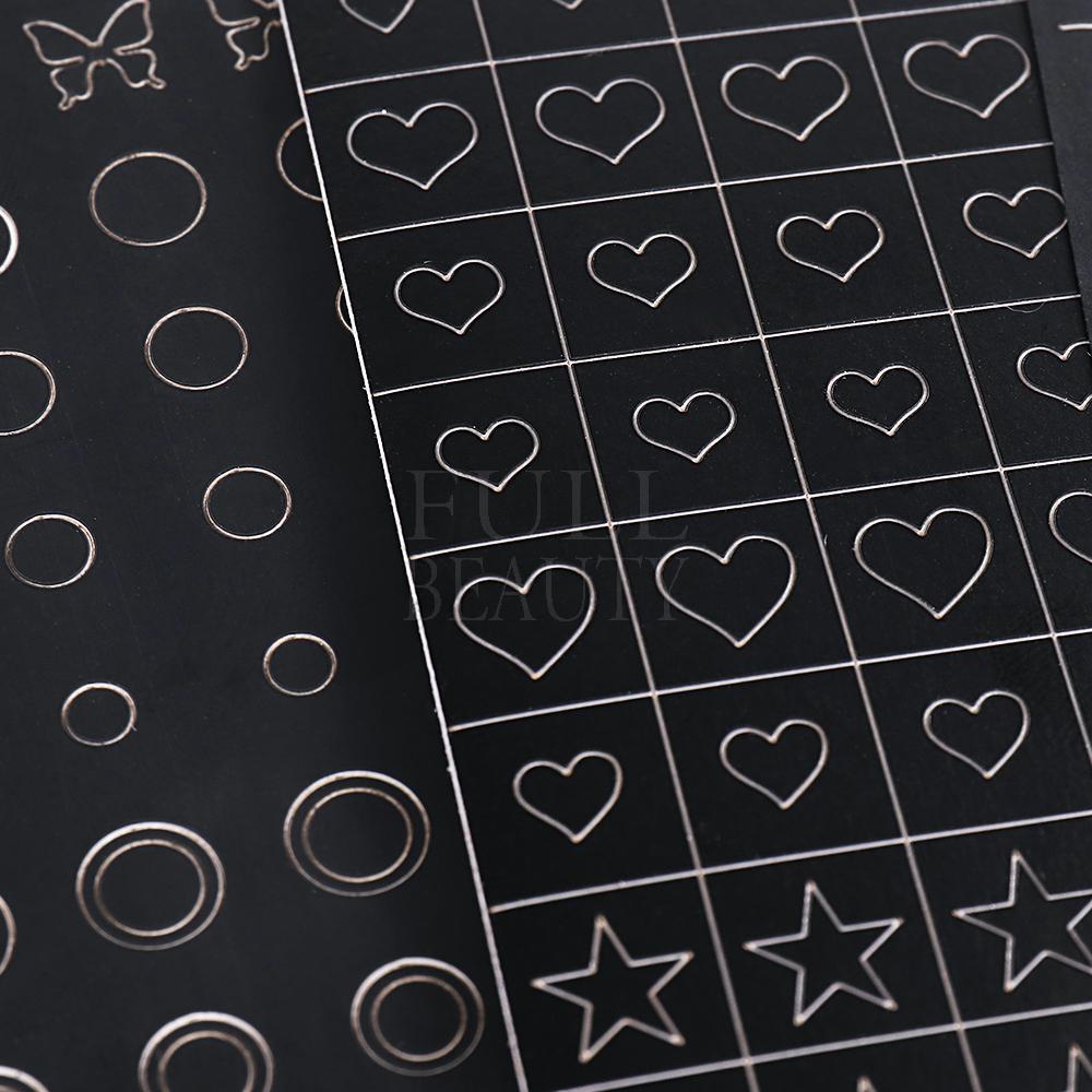 1 шт. дизайн ногтей сердце цветок бабочка выдалбливают трафаретные наклейки для ногтей распылением шаблоны для рисования переводная бумага ползунки ZPG