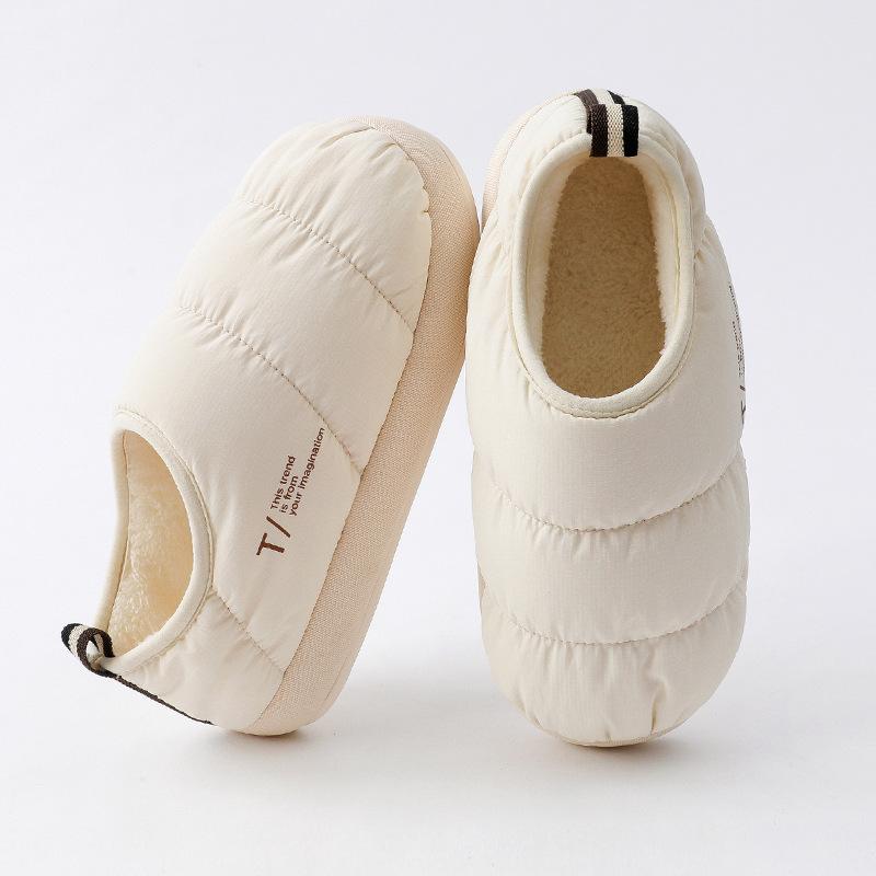 High-end Slippers Cotton Slippers Women's Thick-soled Outer Wear Couple Autumn and Winter Household Indoor Winter Fluffy Slippers Men