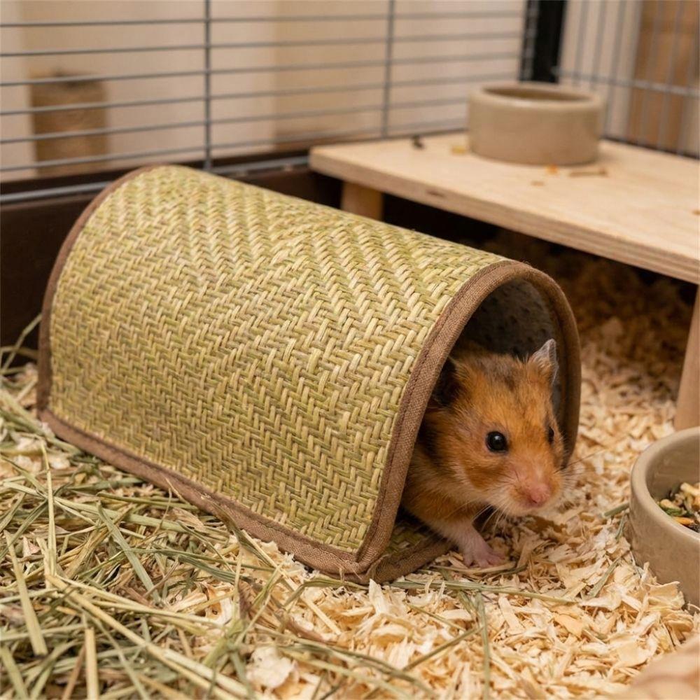 Wear Resistant Guinea Pig Tunnel Breathable Weave Small Pet Bed Hamster Hideout Pet Resting