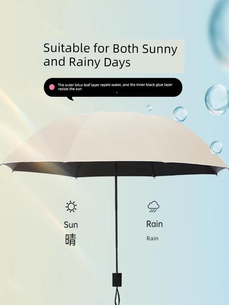 Sun Protection UV Protection Sun Umbrella Sun Umbrella Light Small Portable Folding Sun Umbrella Women Dual-Use Men