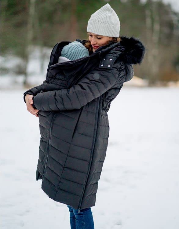 Пуховик для беременных для малыша LILY Черный [Serafin] Пальто, Слинги, Женский XS(UK6)