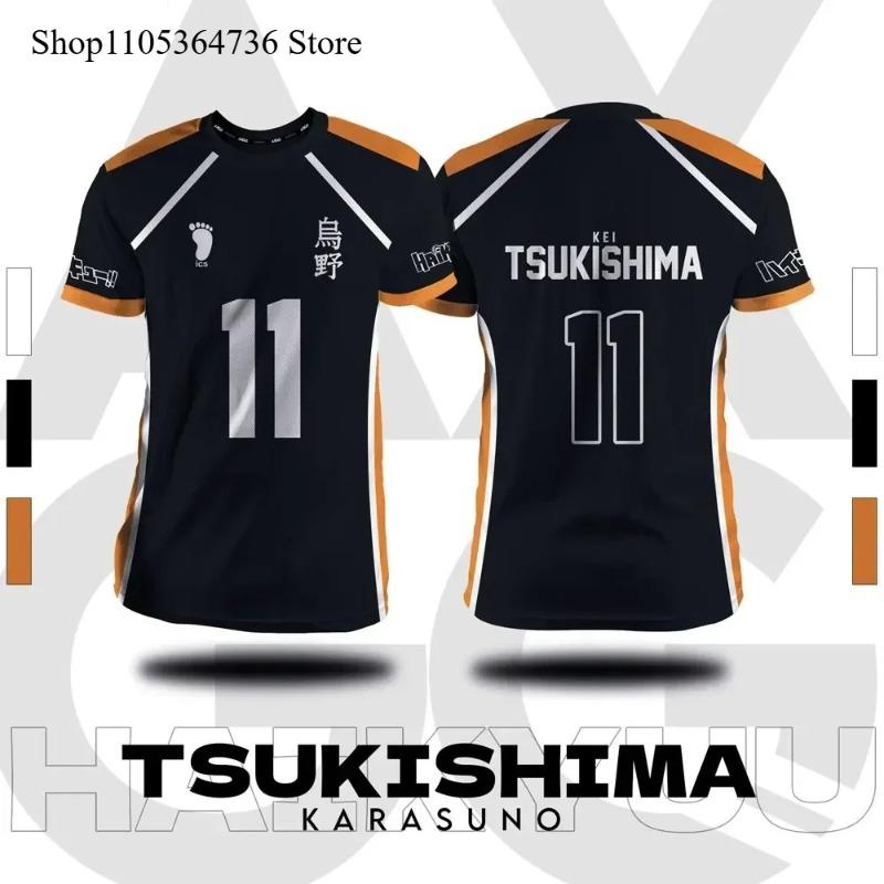 Косплей-футболка Haikyuu Karasuno Yamaguchi 12, летняя с коротким рукавом для