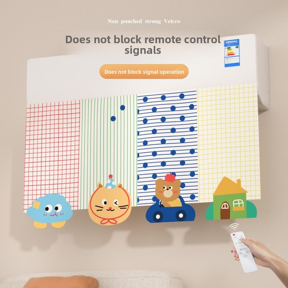 Waterproof Dust-proof Cover Cartoon Hanging Air Conditioner Cover  Wall Decor