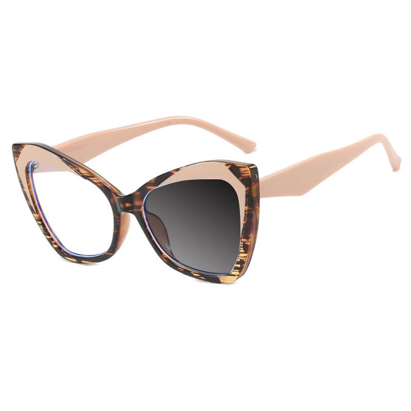Модные Очки с Рамкой Cat Eye из TR90, Блокирующие Синий Свет, от 0 до +4.5 Диоптрий, Высокое Зрение, Большая Рамка