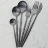 6Pcs/Set Gold Dinnerware Spoon Set Stainless Steel Cutlery Set Dinner Set Coffee Tea Spoon Tableware Home Kitchen Silverware Set