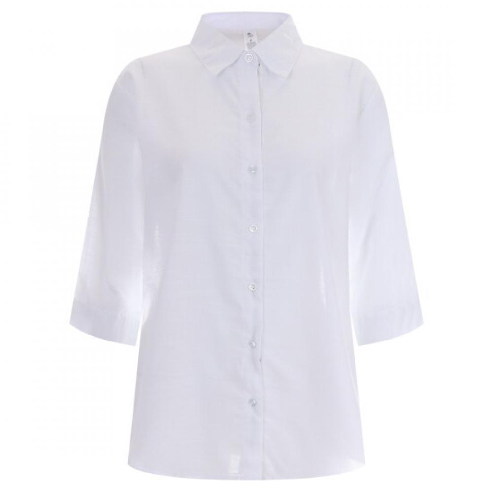 Shop Women Daily Short Sleeve Shirt Ivory Bls Wnb 12026