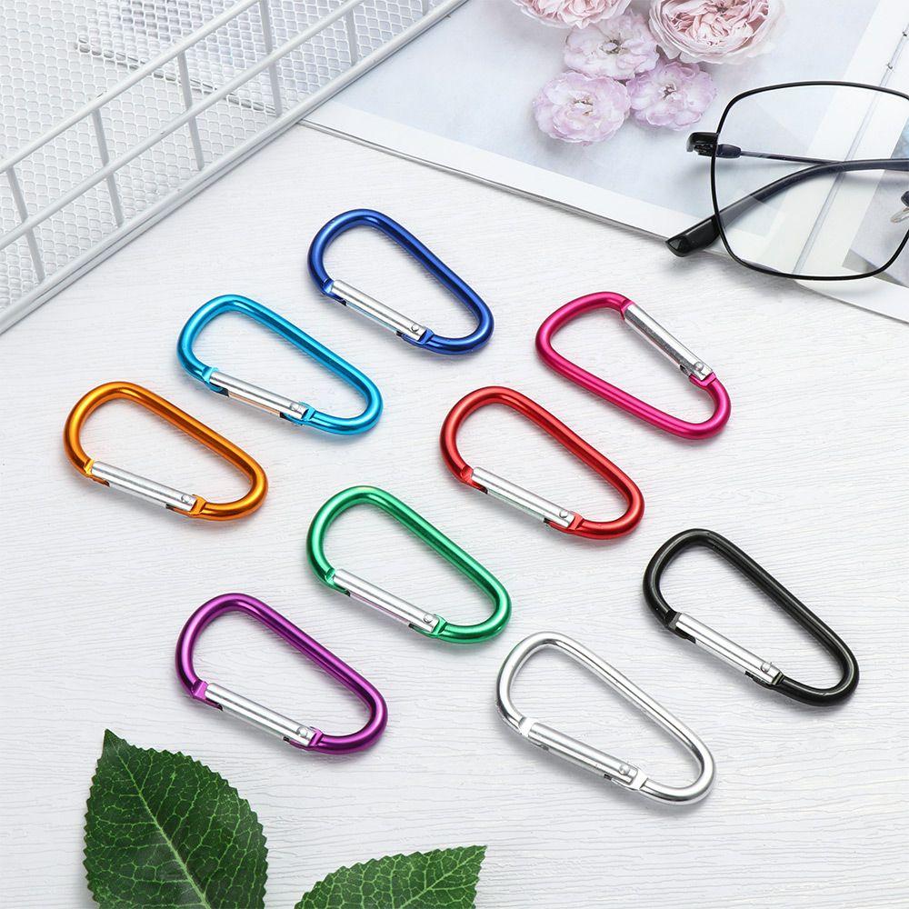Safety Multicolor Aluminium Camping Hiking Hook Buckle Keychain Climbing Button Alloy Carabiner