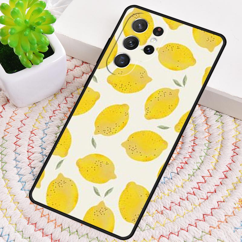 Лимоны Желтый Фруктовый Узор Силиконовый Чехол Для Телефона Для Samsung Galaxy note 10 pro S26 S25 S24 S23 S22 S21 Plus S25Ultra Capa Чехол