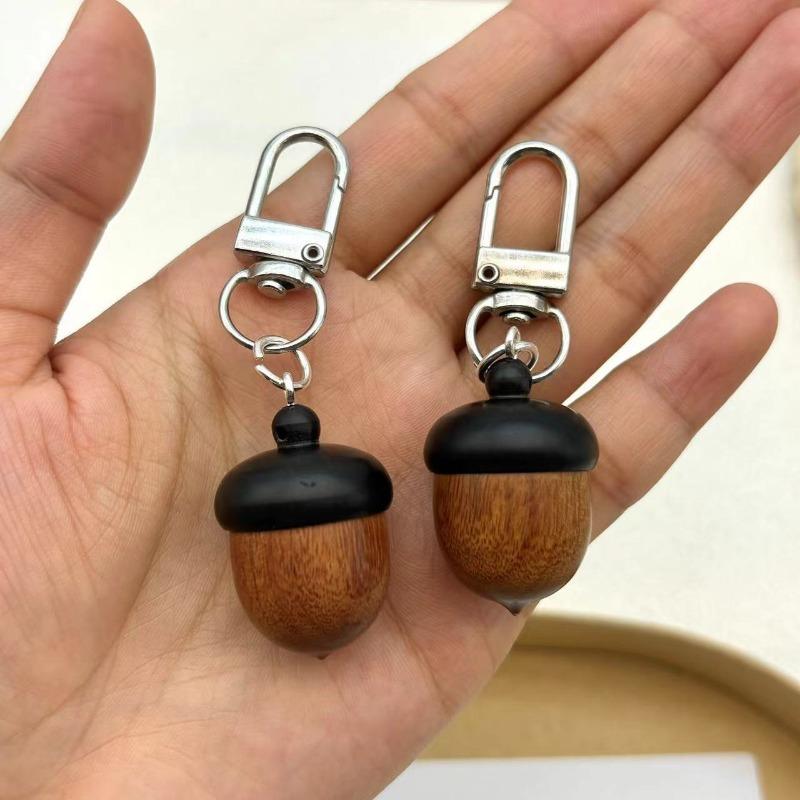 Креативный симулятор желудя автомобильный брелок аксессуары сандаловое дерево крутящийся персонализированный кулон сумка женский подарок