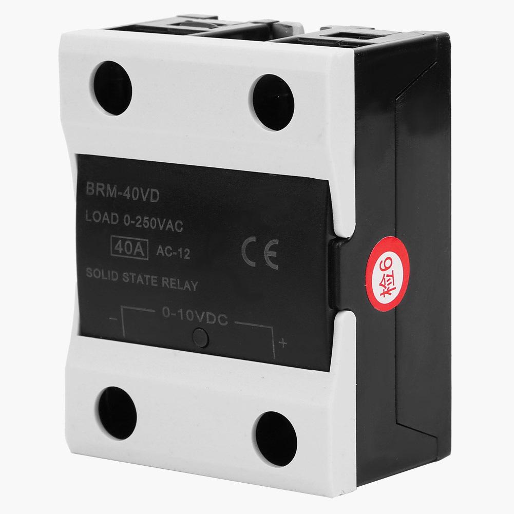 BERM BRM 40VD Solid State Relay 40A DC 0 10V AC 0 250V Flame Retardant Relay