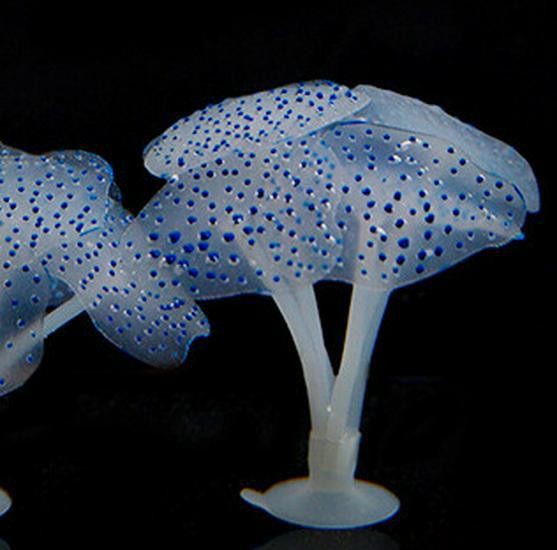 Набор декораций для аквариума из флуоресцентного силикона с кораллами и морскими ежами