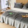 Flannel Fleece Blanket Warm Plush Velvet Throws Dark Green Bed Linen Sheet Bedspread Home Textile 200*230Cm Summer Quilt