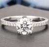Silver Ring Diamond Cubic Zirconia Wedding Band Surgical Steel Size 13
