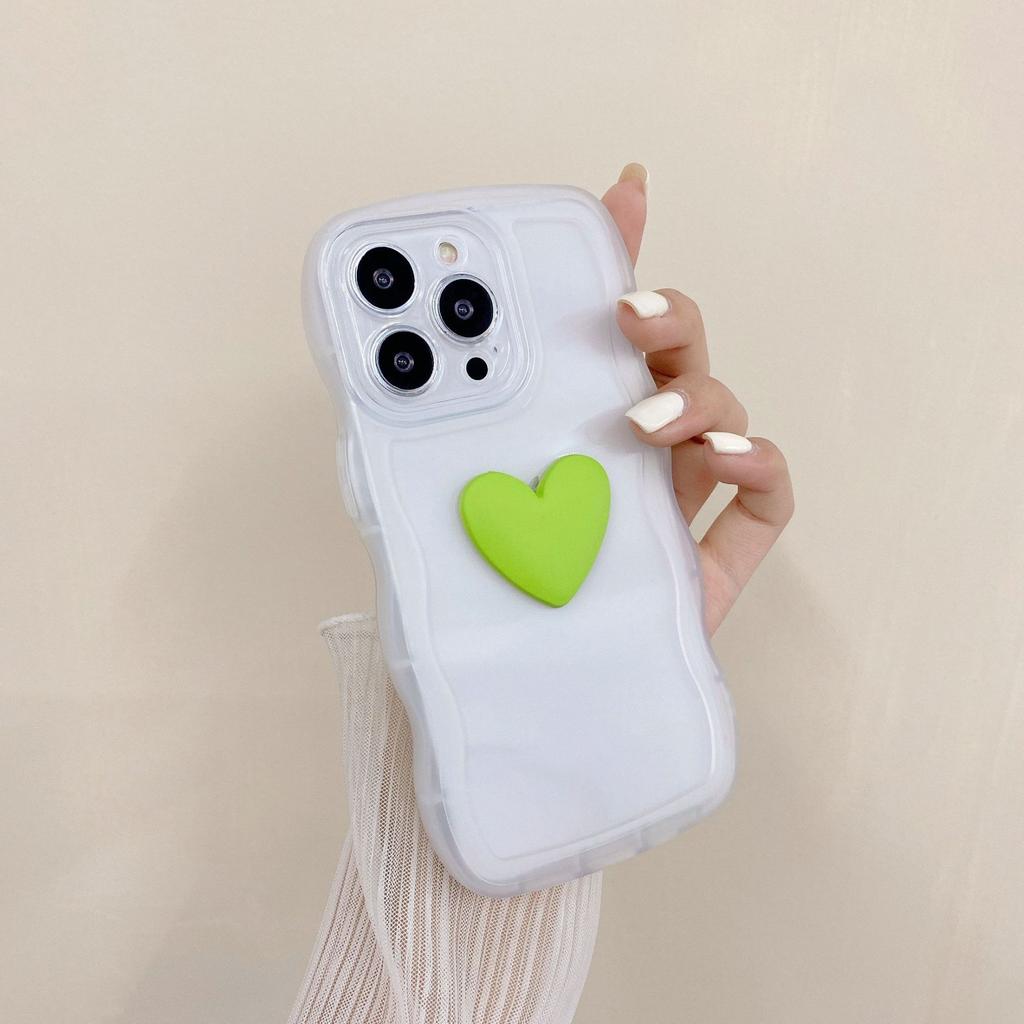 Подходит для Apple 14PRO Чехол для мобильного телефона Wave Edge Love IPhone 12 Простой цветной прозрачный мягкий защитный чехол Trend 15