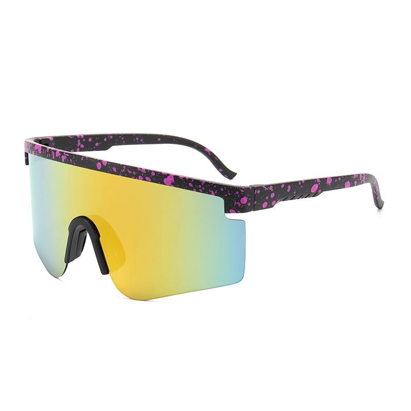 New sunglasses outdoor large frame one-piece men's sunglasses sports cycling sunglasses sunglasses women