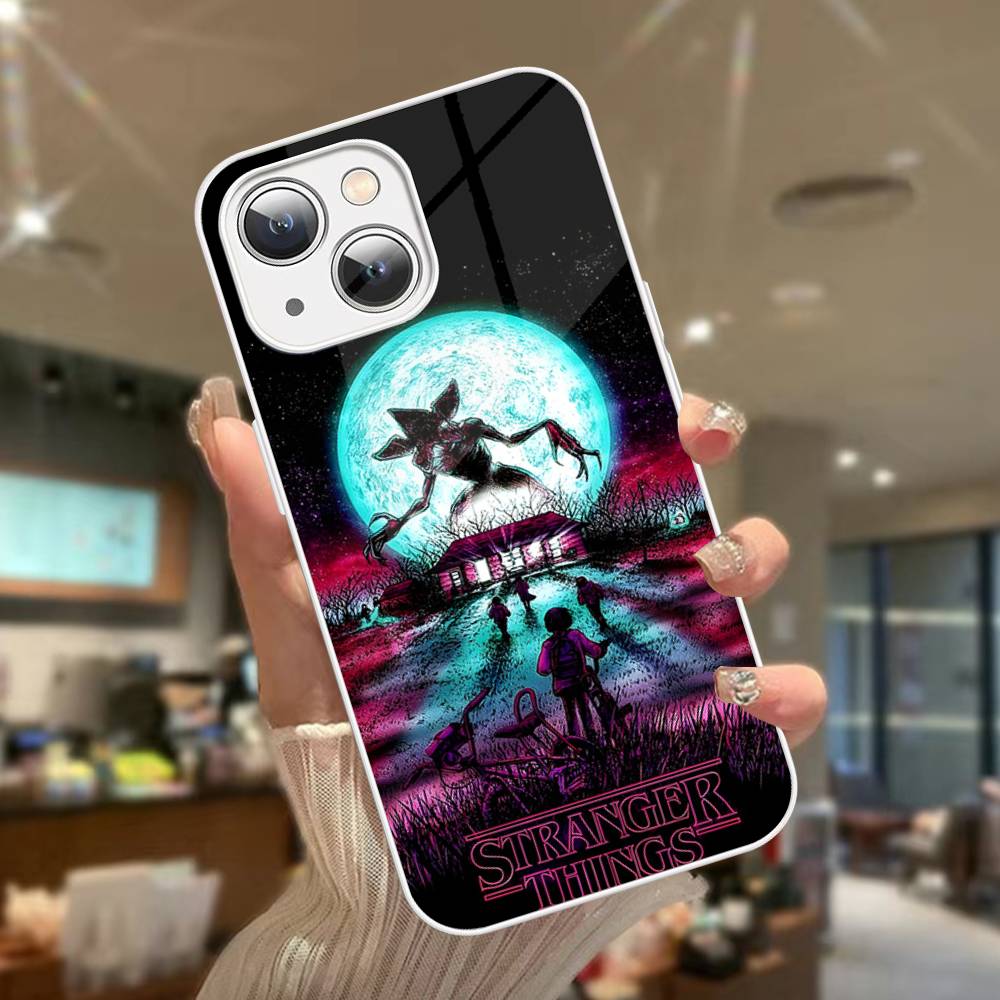 Горячий S-Stranger T-Things Для IPhone 14 13 12 Mini 11 Pro XS Max X XR 14 Plus Закаленное Стекло Чехол