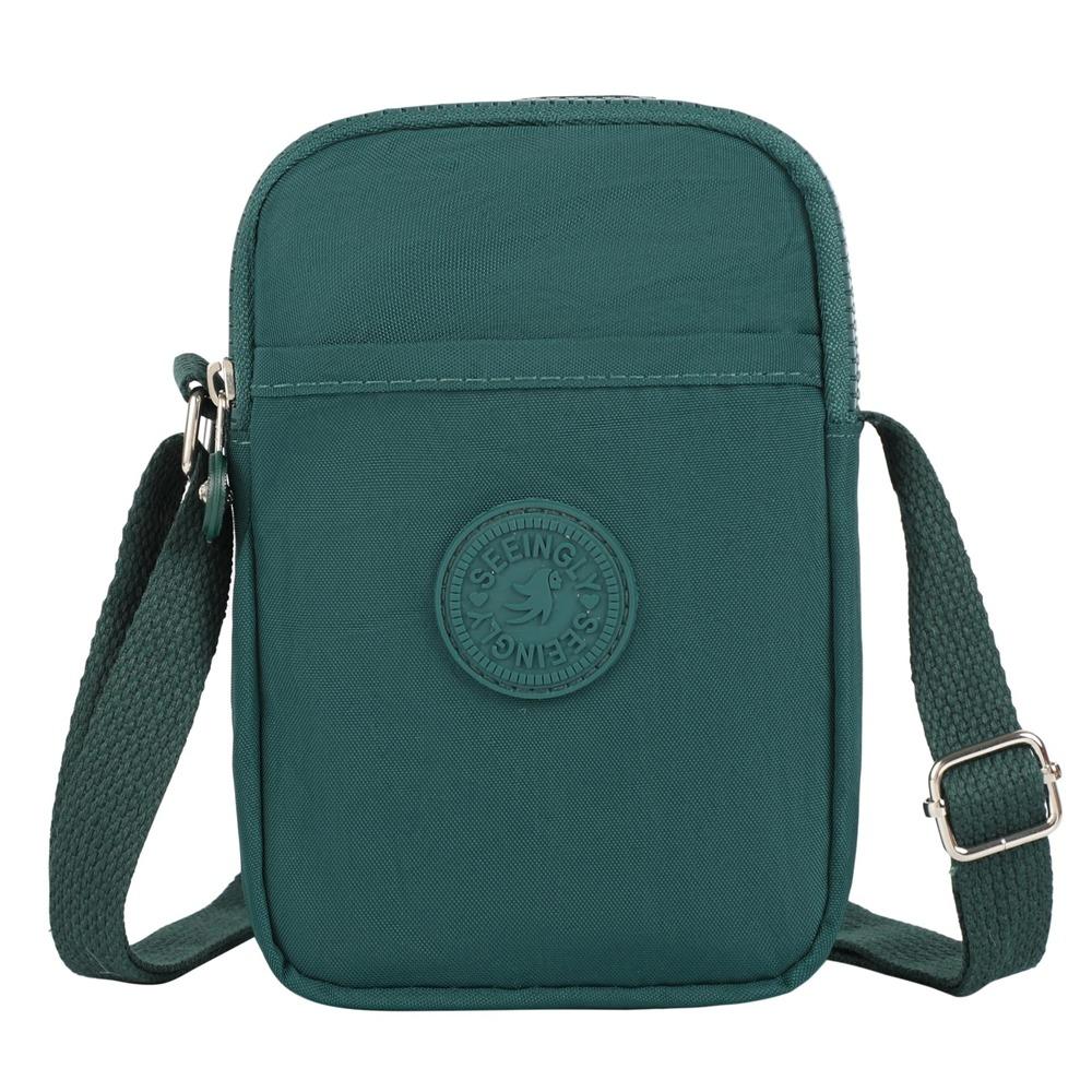 Multi-functional Shoulder Bag Nylon Small Phone Bag Vintage Zipper Crossbody Bag  Storage Bag