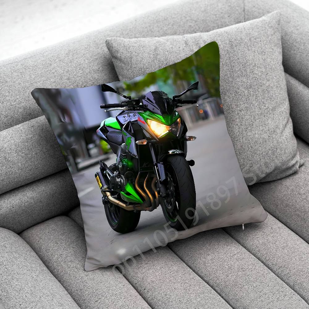 Чехол на декоративную подушку K-Kawasakis Moto для автомобиля и велосипеда 50x50см 40x40см 55x55см 45x45см 30x30см Квадратный чехол на подушку для спальни