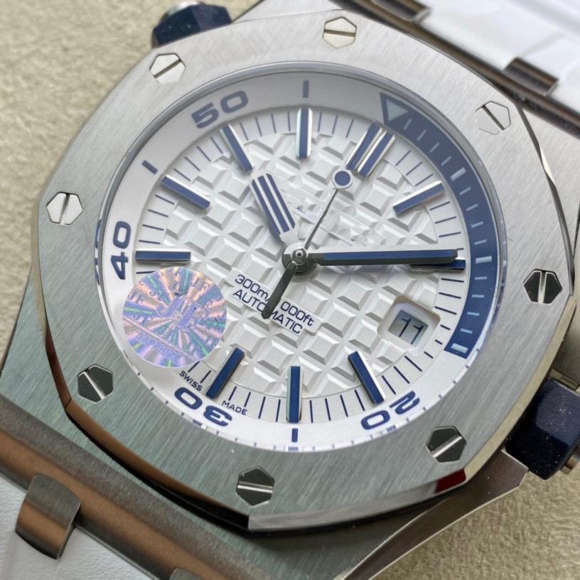 Мужские автоматические часы Royal Oak Offshore с керамическим безелем и каучуковым ремешком