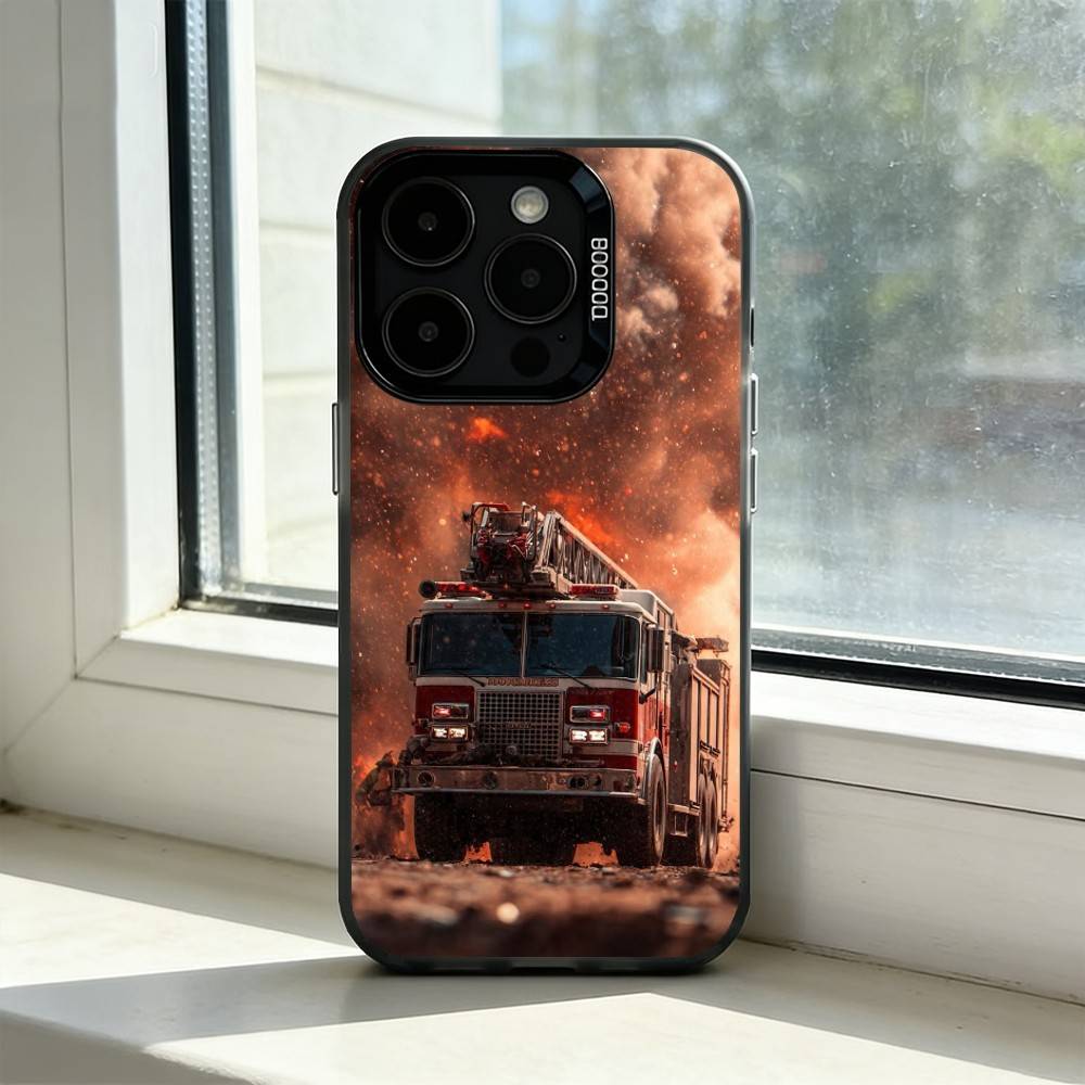 F-Fireman Firefighter Phone Case For iPhone 17,16,15,14,13,12,11 Plus,Pro Max,XS,Colored Silver Plated Inside Cover