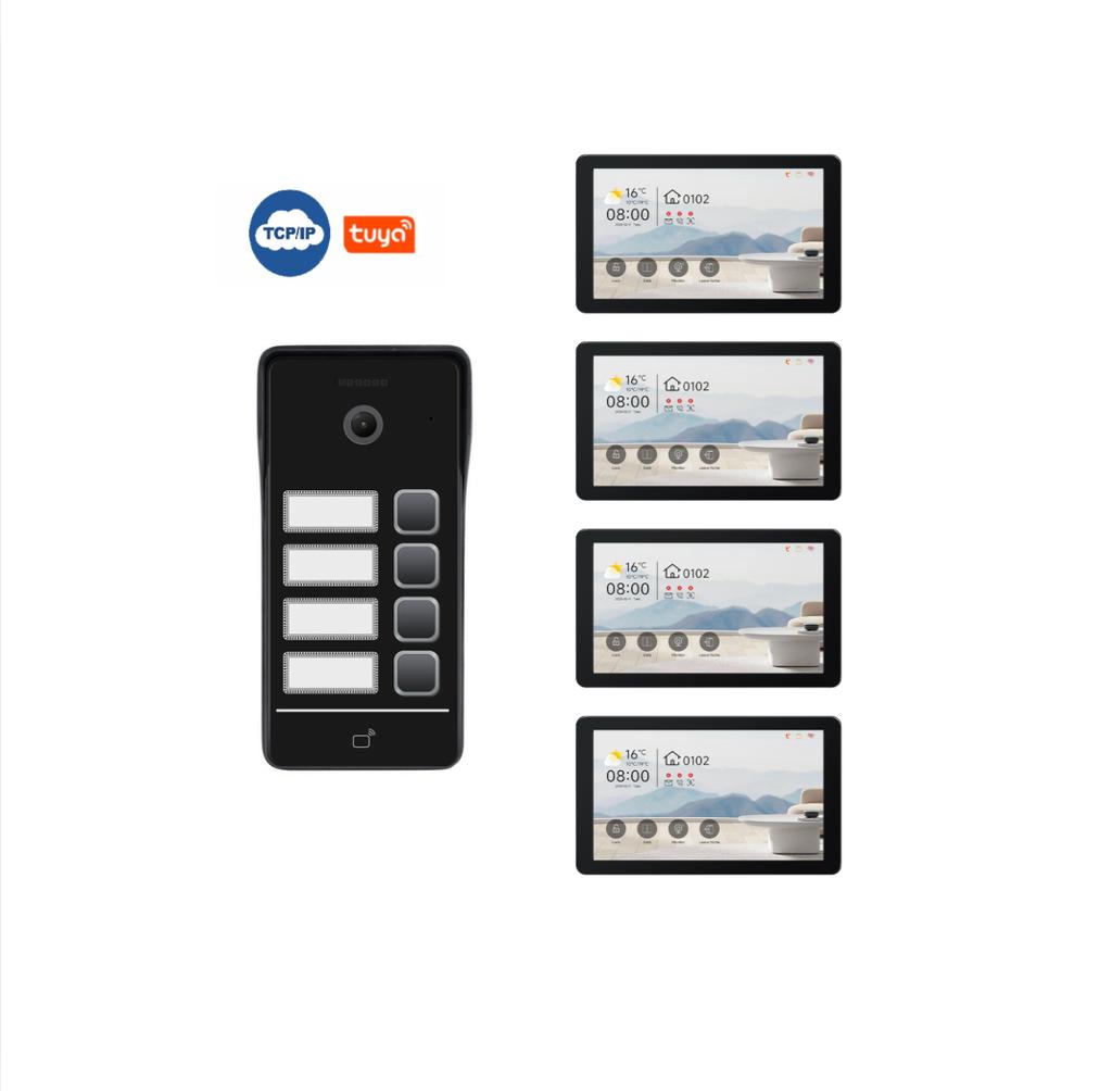 Hiwink HW-FV5206 2K IP Video Door Phone with Face Palm Recognition IC NFC Access Control IR Night Vision Doorbell