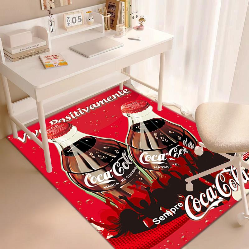 Christmas gift Halloween themed cola beverage Coca Cola carpet is suitable for living room and bedroom doormats office balcony decorative carpet V25