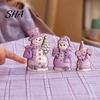 Indoor Winter Decorations 3PCS Christmas Snowman Wooden Ornaments, Decorative Cute Festive Figures, Rustic Holiday Ornaments High-definition Printing
