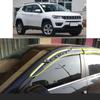 Для Jeep Compass 2017 2018    Стайлинг-наклейка на кузов автомобиля Пластиковые дефлекторы окон (ветровики) Защита от дождя/солнца Детали вентиляции