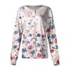 Женский повседневный однобортный однобортный защитная одежда с длинными рукавами и цветочным принтом, кардиган, топ