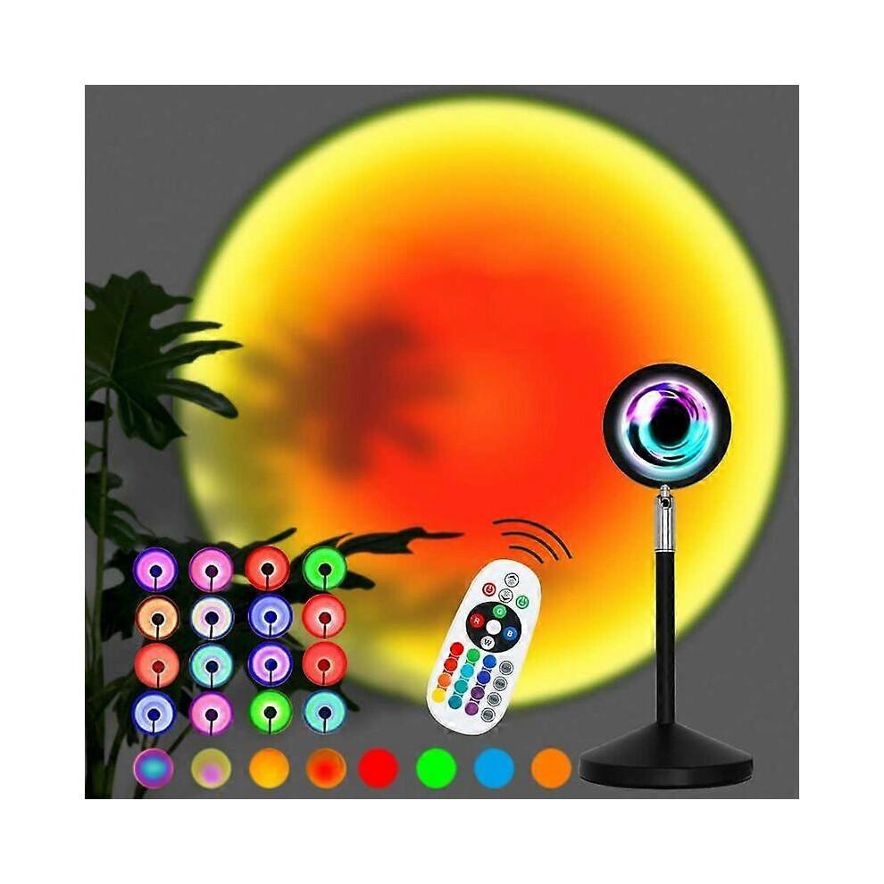 Sunset lamp , 16 colors sunset projection lamp with remote control, 27cm multi-color night light