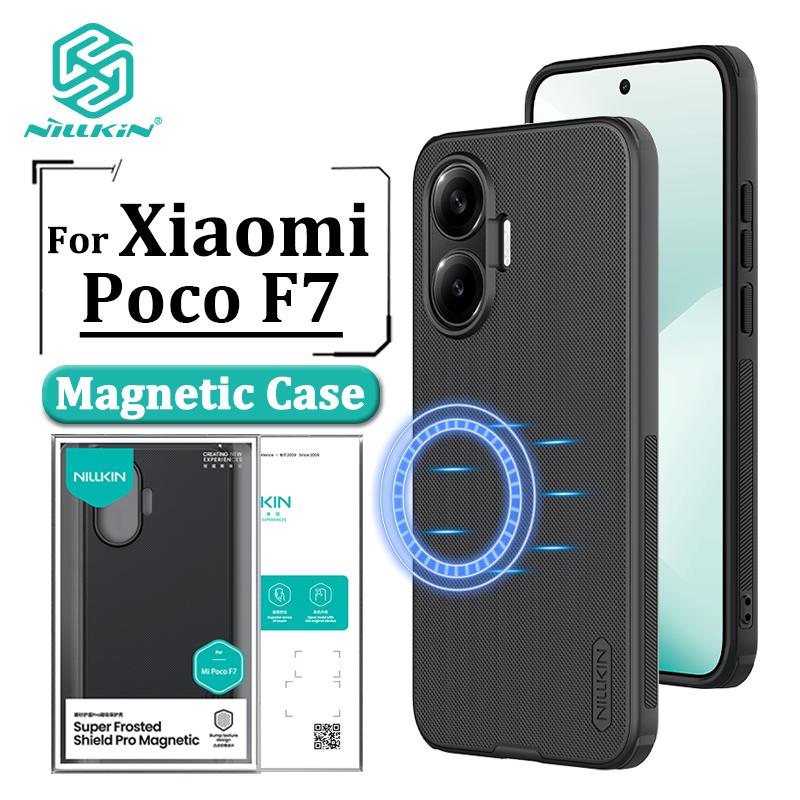 For Xiaomi Poco F7 Phone Case Nillkin Super Frosted Shield Pro Magnetic Hard PC+TPU Shell Shockproof Back Cover