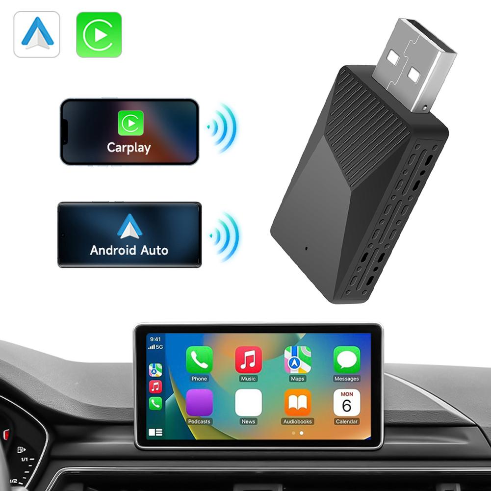 2-в-1 Мини Проводной на Беспроводной Автомобильный CarPlay Донгл Адаптер Умная Android Auto Коробка для Штатной Автомагнитолы Plug and Play Smart Link