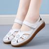 Women's Leather Sandals Loafers Soft Sole Vintage Shoes Flats for Ladies