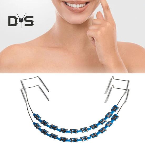 Temporary Tooth Decoration with Metal Wires Brackets Orthodontic Ligatures Orthodontists Explain Dental Students Practice Props